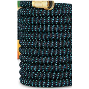75ft Expandable Water Hose with Spray Nozzle, No-Kink, Leak-Proof, Heavy Duty, 190Psi