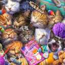 Buffalo Games - Jeff Haynie - Cat Nap - 750 Piece Jigsaw Puzzle for Adults - Challenging Puzzle Perfect for Game Nights - Finished Size is 24.00 x 18.00