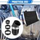 Motorcycle Air Filter, 26/35/42/48mm ID 90x60mm Universal for Motorcycle ATV Durable Aluminum Alloy Black