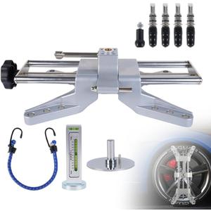 BARTOO Wheel Clamp & Magnetic Adapter for 11-25" Rims Camber Wheel Alignment Tool for Precise Camber Caster Gauges Universal Tire Repair Tool Kit