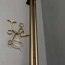 Heavy Adjustable Curtain Rod, 1 inch, 144-164 inch, Round Cap, Ceiling Mount, Premium Aluminum Brackets, Outdoor, Warm Gold