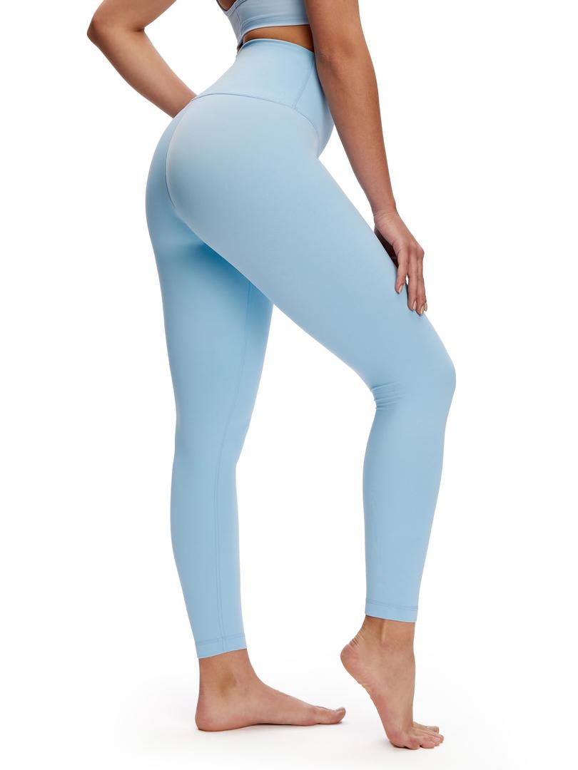 NANJI High Waisted Leggings for Women - Tummy Control Buttery Soft Yoga Pants, Squat Proof Stretch Workout Casual Leggings (XL, Airy Blue) (XL)