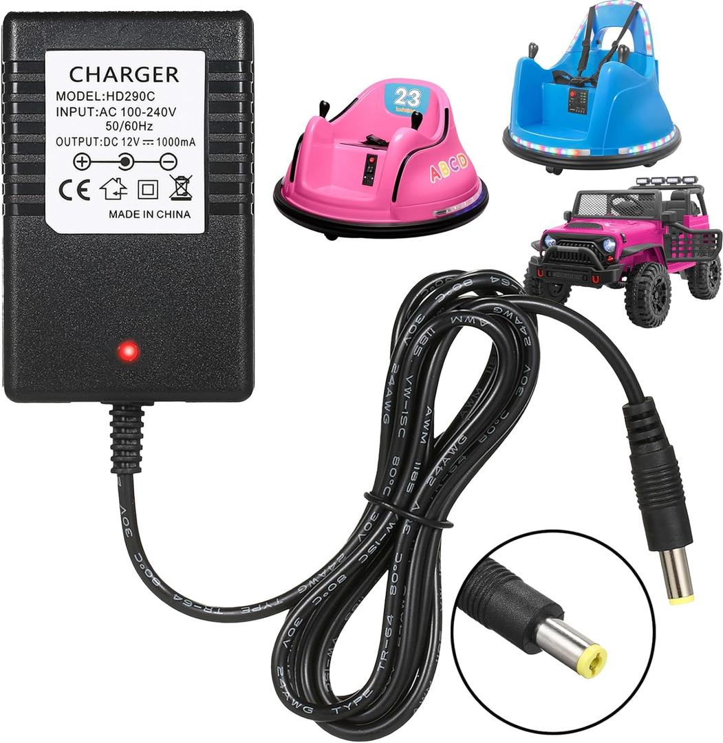 12V Charger for kidzone Bumper car,12v Battery Charger for Ride On Toys,cargador para carro elctrico de nio, Kids Bumper Car Replacement Charger