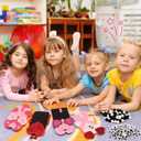 32 Pcs Valentine's Sock Puppets Making Kit Heart Hand Puppet Felt Toys for Kids Storytelling Role Play Party Supplies for Girl Boy