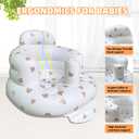 AGITVPS Inflatable Seat for Babies 3-36 Months, Built in Air Pump Baby Chair Sit Me up Floor Seat for Baby, Bumbo Seat for Learning to Sit, Feeding, Camping (Bear)
