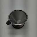 Pour Over Coffee Filter Dripper, Reusable Stainless Steel Metal Drip Coffee Maker Cone, Paperless Permanent Coffee Strainer, Coffee Mesh Filters for 1-4 Cup with Cleaning Brush