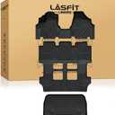 LASFIT Floor Mats & Trunk Mat for Honda Odyssey 2011-2017 (Fit 7& 8 Seaters), All Weather TPE Custom Fit Car Floor Liners, 1st & 2nd & 3rd Row & Cargo Mat, Black (EX-L/EX/Touring/Touring Elite/SE/LX)