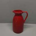 hjn hjn Farmhouse Pitcher Vase for Flowers- Ceramic Pitcher Vase Red Decorative Pitcher for Your Kitchen/Home Decor/Office/Living Room/Bookshelf/Mantel/-Red (Red - Pitcher Vase)