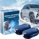 2PCS Electromagnetic Car Snow Removal Device, Anti-Freeze Electromagnetic Car Snow Removal Device, Cordless Electromagnetic Wave Anti Freezing and Snow Removal Device,Defroster for Car Windshield