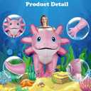 Axolotl Inflatable Costume Halloween Blow Up Costume adult axolotl costume for Holiday Party Cosplay Pink (Pink)