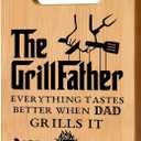 3 x Dad Gifts from Daughter Fathers Day, Best Dad Birthday Gifts from Daughter Son, Unique Cutting Board Gift for Dad, Cool Birthday Gift for Dad, The Grillfather Cutting Board for Daddy Stepdad New Dad
