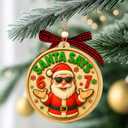 2 x 67 Christmas Ornament - 67 Ornaments for Christmas Tree, Santa Says Six Seven 2025 - Funny 6 7 White Elephant Gifts, Fun for Teen, Kid - Viral Decoration - Meme Acrylic Xmas Gifts