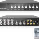 8Ch Non-Realtime Color Video Multiplexer Switcher Processor for CCTV Surveillance Cameras, Digital Zoom, Video Freezing, Motion Detection, Audio In/Out