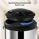 Hot Beverage Dispenser, Stainless Steel Insulated Beverage Dispenser Cold and Hot Drink dispenser with Thermometer3.2-Gallons 12 Liters Water Dispenser with Spigot for Tea & Coffee
