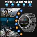 Military Smart Watch for Men with GPS, 1.43" AMOLED Bluetooth Call, LED Flashlight, Rugged Tactical Watch for Android iOS, 3ATM Waterproof Fitness Tracker with Heart Rate Pedometer (Black)