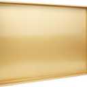 Spsyrine Gold Decorative Serving Tray with Handles, Elegant Plastic Coffee Table Tray for Ottoman, Living Room, Home Decor 15.6" X 10.2"