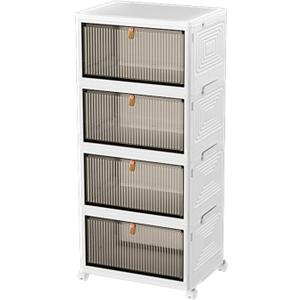 Shoe Cabinet Transparent Shoe Box Folding Shoe Box Storage Box Free Installation Shoe Rack Assembled Plastic Shoe Cabinet Shoe Rack (Color : White, Size : D)