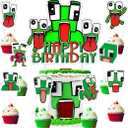 25 Pcs Cake Topper and Cupcake Toppers Set Birthday Party Supplies for Kids Birthday Decorations