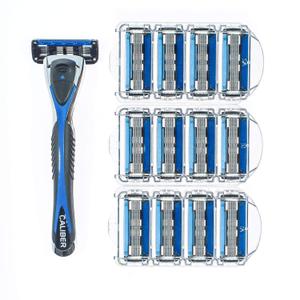 Personna Men's 5 Blade Razor System - Mens Shaving Razors - Razor Handle with 15 Replacement Cartridges