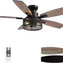 Ceiling Fans with Lights and Remote Control, Ceiling Fan for Bedroom Living Room (Flush Mount 46 in)