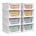 CTSNSLH 8 Pack Closet Organizers Stackable Storage Box