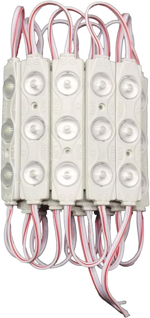 LED Module, LED Decorative Light White 20pcs 9.8 Ft 2835 SMD 150LM IP65 Waterproof Decorative Light for Letter Sign Advertising Signs with Tape Adhesive Backside (White Light)