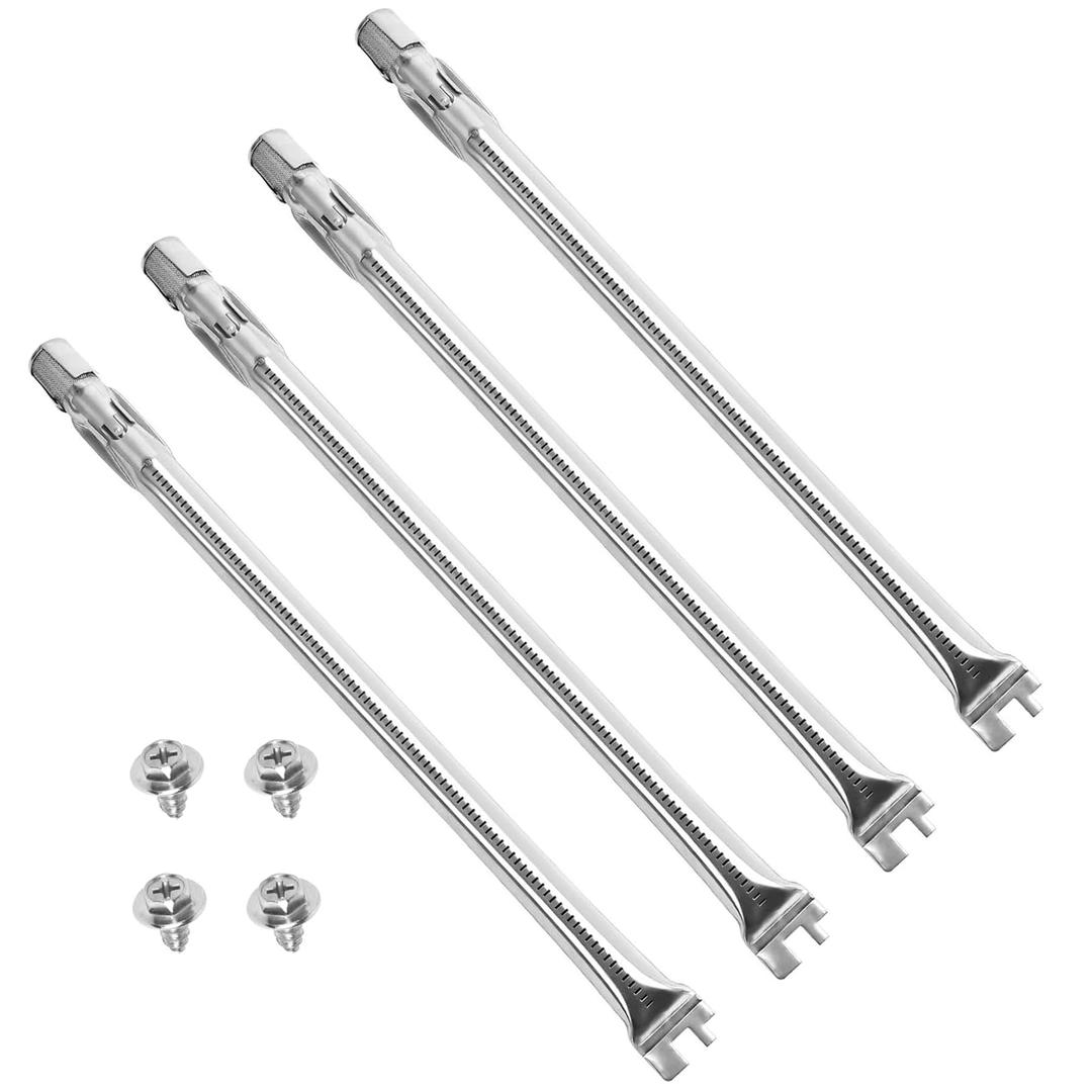 SafBbcue Genesis E-330 Grill 4 Burner Tubes Replacement for Weber Genesis 300 Series Grills 62752 Grill Burner for Genesis E-310 E-320 S310 S320 S-330 EP310 EP320 Gas Grill with Front Control Knob