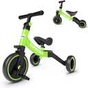 besrey 3 in 1 Toddler Bike for 1 Year to 4 Years Old Kids, Toddler Tricycle Kids Trikes Tricycle, Toys for Boy & Girl, Balance Training, Removable Pedals (Green)