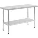 Nexel WB7230SS Stainless Steel Worktable With Under shelf, 72"W x 30"D x 35"H