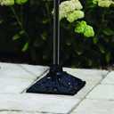 TIKI Cast Iron Torch Stand Heavy-Duty, Freestanding & Weather-Resistant Torch Base for Patio, Garden, Deck & Backyard Fits Torch Poles 0.75" to 1.25" 9" x 9", Black