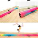 MARFULA 6 FT / 8 FT / 9 FT Folding Gymnastics Beam Foam Balance Floor Beam - Extra Firm - Suede Cover - Anti Slip Bottom with Carry Bag for Kids/Adults Home Use