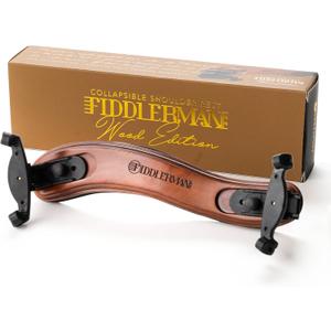 Fiddlerman Wood Violin Shoulder Rest for 4/4 and 3/4 with Collapsible and Height Adjustable Feet