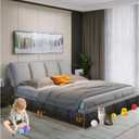 Hiflora 7 Pack Under Bed & Couch Blocker for Pets and Toys - 83" Length, 11.8" Height for One Side of Queen Bed | Includes Sticky Tape, Connectors & Zip Ties - Black