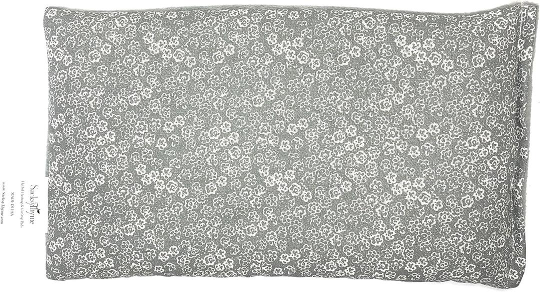 SacksyThyme Microwave Heating Pad for Cramps, Back, Neck, Shoulders, Leg Pain - Reusable Heat Pack, Hot Moist Microwavable Therapy Pack - Unscented Flaxseed Hot Compress Made in USA (Size: 12" x 7")