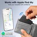 Wallet Tracker Card, [Apple MFi Certified] Ultra-Thin Item Finder Works with Apple Find My (iOS Only), Over 5-Year Battery Life, Slim Bluetooth Tracking Tag for Wallet, Luggage, Passport & Bags-Black