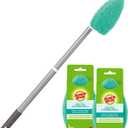Scotch-Brite Extendable Tub & Tile Scrubber Kit, Includes 1 Handle and 3 Non-Scratch Scrubber Pads