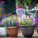 255 Pcs 14 Inch Christmas Garden Stakes Decorative Blue and White Porcelain Ceramic Round Beaded Garden Stakes Decor Fairy Sticks for Indoor Outdoor Yard Lawn Pathway Patio Decoration