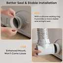 Dryer Vent Hose for Tight Space, 90 Degree Dryer Vent Elbow with Wall Plate, 8ft Hose & Seal Kit  Fits 4" Dryer Ducts, Quick Connect & Disconnect, Space-Saving and Makes Vent Cleaning Easier