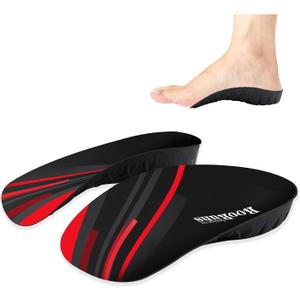 330+ lbs Plantar Fasciitis 3/4 Length Insoles, High Arch Support Orthotic Inserts for Women & Men, Flat Feet, Over-Pronation, Pain Relief for Walking Standing Running Heavy Duty Strong Support L