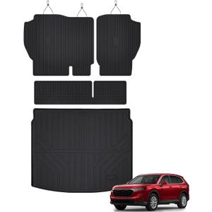 AUXKO All Weather Upper Cargo Mat Backrest Mat for Honda CRV 2023-2026 | High Wall,All-Weather,All Season,Odorless,Anti Slip,Rain&Salt Resistant,TPE Material,Black,Accessories,Pet Friendly