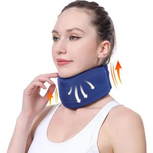 CozyHealth Neck Brace for Neck Pain and Support, Soft Neck Support Relieves Pain & Pressure in Spine for Women & Men, Wrap Align Stabilize Vertebrae Foam Cervical Collar for Sleeping (GBlue, M, 3.5" Middle Height)