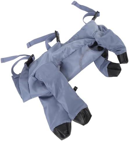 Rainproof Dog Pants with Dog Boots Memory Fabric Breathable Dog Paws Protectors Clothing for Rainy Day Outdoor Walking Running (S)