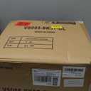 GREENSTELL Small Vanity Stool Chair with Storage and Folding Back, 13" x 13" x 17.7" Faux Fur Soft Ottoman for Teenager, 4 Metal Legs with Anti-Slip Feet, Furry Padded Seat for Makeup, Bedroom, White