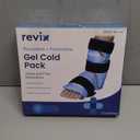 REVIX Ankle Ice Pack Wrap for Foot Pain Relief and Feet Injuries, Reusable Gel Ice Cold Packs for Achilles Tendonitis, Plantar Fasciitis, Sprained Ankles and Heels Blue