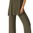 PRETTYGARDEN Women's 2 Piece Lounge Set 2026 Summer Casual Tank Top Wide Leg Pants Matching Travel Outfits Clothes Tracksuit (Green, M)