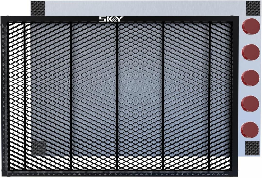 Skouphy Honeycomb Laser Bed for Falcon A1 Laser Engraver with Aluminum Panel,Suction Magnets, Honeycomb Platform for Laser Engraving and Cutter Machine (18.1 * 13.6 in)
