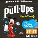 Pull-Ups Boys' Night-Time Potty Training Pants, Size 3T-4T Overnight Training Underwear (32-40 lbs), 60 Ct