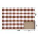 PIXFAIRY Buffalo Plaid Area Rug 5x7 Ft, Brown White Indoor Outdoor Rug