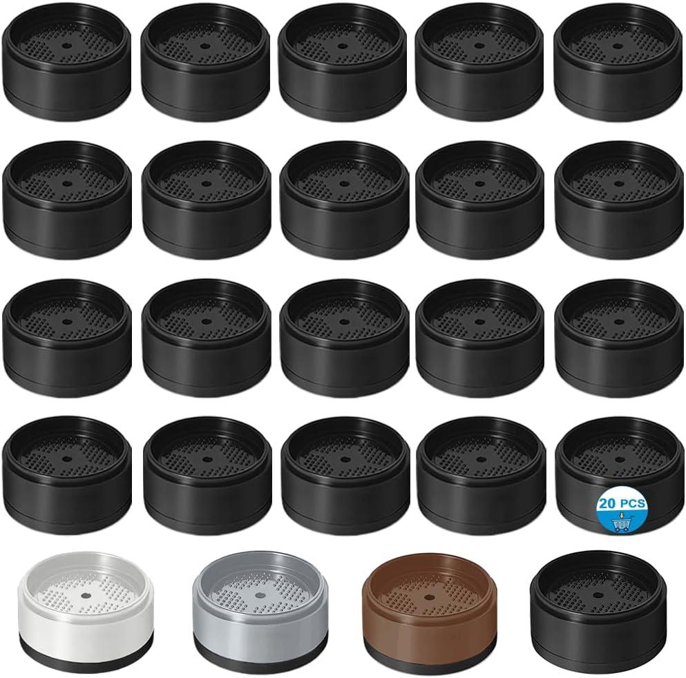 Bed Risers 1 inch, 2 inch, 3 inch, 4 inch Heavy Duty, Adjustable Furniture Riser for Table Desk Couch Sofa Chair Refrigerator Washing Machine, Stackable Bed Raisers Blocks (Black 20 Pack, 1 inch)