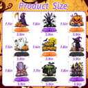 2 x 9Pcs Halloween Centerpieces for Tables Halloween Party Decorations Horror Theme Birthday Party 3D Honeycomb Centerpieces Fearful Pumpkins Ghosts Tombstones Skeletons Tabletop Ornament